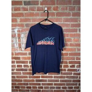 Vintage Y2k Harley Davidson Blue Flames Shirt Irvine CA Orange County Adult L